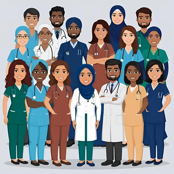 Image of indian nurses and doctors